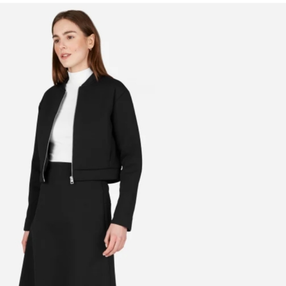 Everlane Cropped Bomber Jacket
